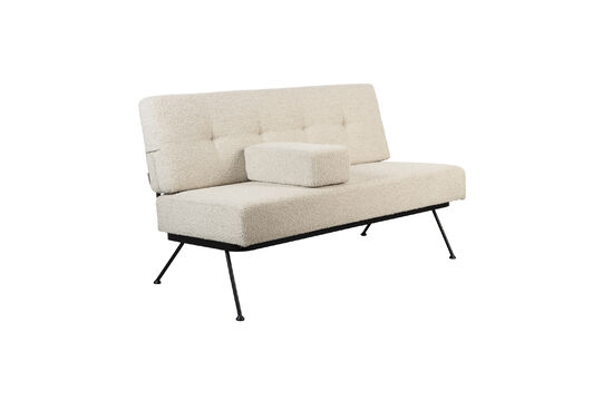 2-seater beige bouclé fabric sofa Bowie Clipped