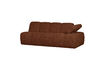Miniature 2-Seater Modular Sofa Element Arm Right Boucle Rust Brown MOJO 4