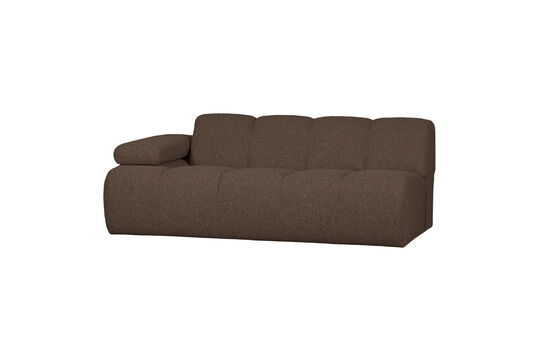 2-seater modular sofa element left arm bouclé brown melange MOJO