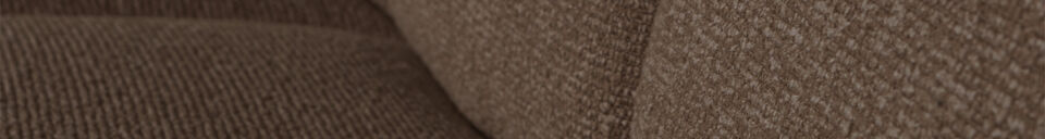 Material Details 2-seater modular sofa element left arm bouclé brown melange MOJO