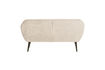 Miniature 2-seater Sofa 150 cm Velvet Off White Rocco 3