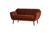 Miniature 2-seater sofa 150 cm velvet rust brown Rocco 1