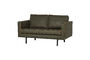 Miniature 2-Seater Sofa Eco Leather Army Rodeo Clipped