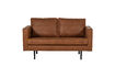 Miniature 2-seater sofa eco leather cognac Rodeo 4