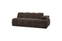 Miniature 2-Seater Sofa Element Right Arm Rib Fabric Brown MOJO Clipped