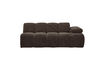 Miniature 2-Seater Sofa Element Right Arm Rib Fabric Brown MOJO 2