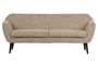 Miniature 2 seater sofa in beige fabric Rocco Clipped
