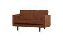 Miniature 2-Seater Sofa Rib Fabric Rust Brown Rodeo Clipped
