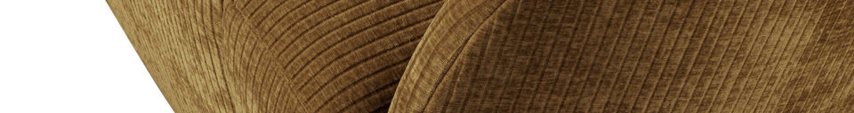 Material Details 2-seater sofa right honey yellow rib fabric Mojo
