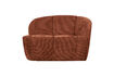 Miniature 2-Seater Sofa Right Rib Fabric Rust Brown Mojo 2