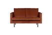 Miniature 2-seater sofa velvet rust Rodeo 2