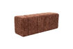 Miniature 2-seater terracotta fabric bench Dance 2