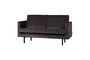 Miniature 2-Seater Velvet Sofa Anthracite Rodeo Clipped