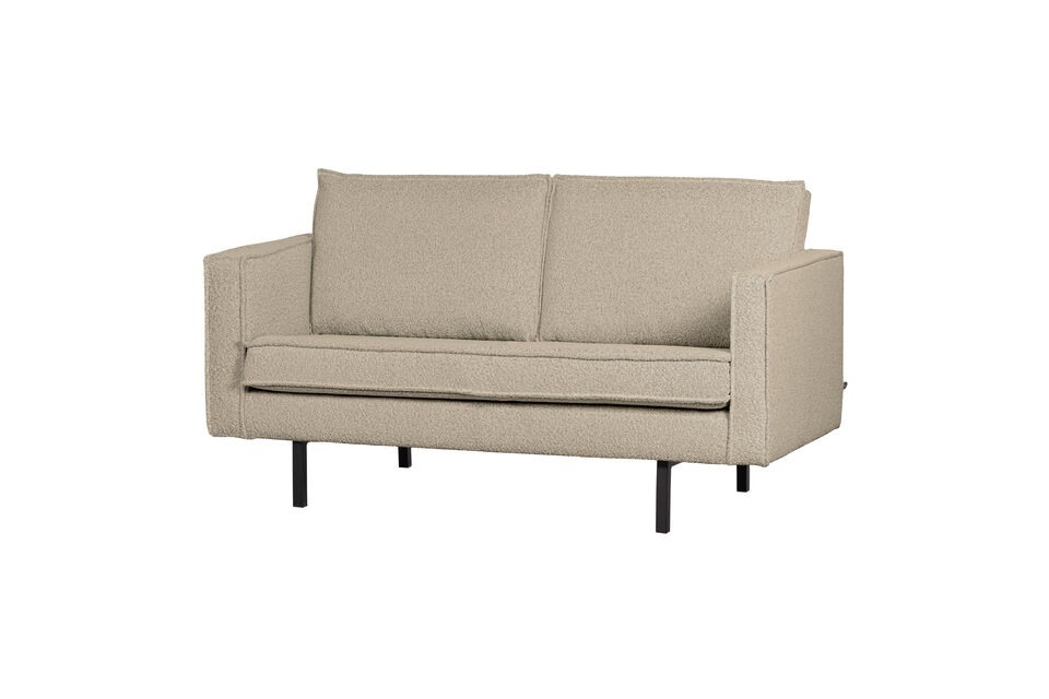2-Sitzer Sofa Bouclé Beige RODEO Woood
