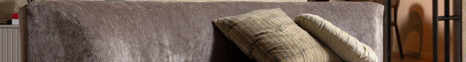 Materialbeschreibung 2-Sitzer Sofa Chenille Taupe Popular