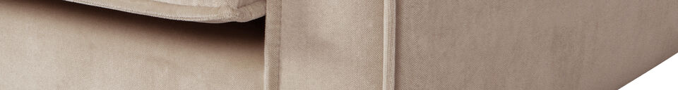 Materialbeschreibung 2-Sitzer Sofa Samt Khaki RODEO