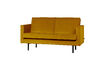 Miniaturansicht 2-Sitzer Sofa Samt Ockergelb RODEO 1