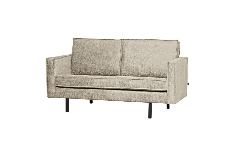 2-Sitzer Sofa Struktur-Samt Wheatfield Rodeo Woood