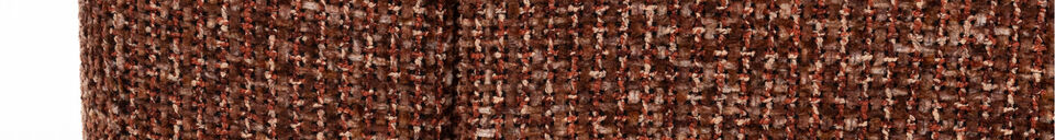 Benadrukte materialen 2-zits bankje in terracotta stof Dance