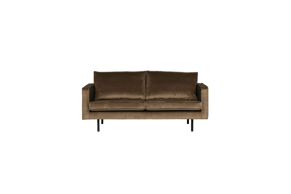 2,5-Sitzer Sofa Samt Taupe Rodeo Woood