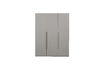 Miniature 3-Door Wardrobe Walnut Decor and Pebble Grey RENS 4