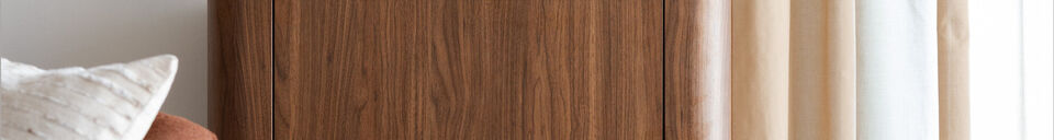 Material Details 3-drawer cabinet in walnut wood Almira