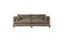 Miniature 3-seater brown fabric sofa Blossom Clipped