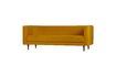 Miniature 3 seater ochre velvet sofa Studio 3