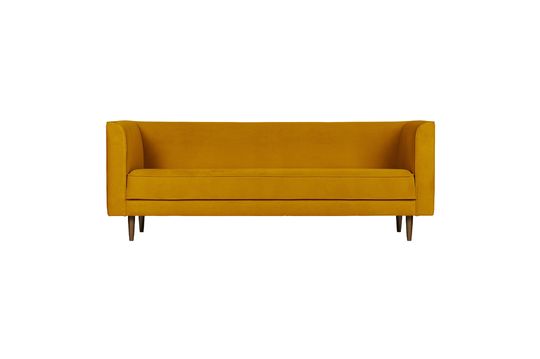 3 seater ochre velvet sofa Studio