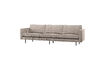 Miniature 3-Seater Rib Fabric Sofa Dark Sand Rodeo 1