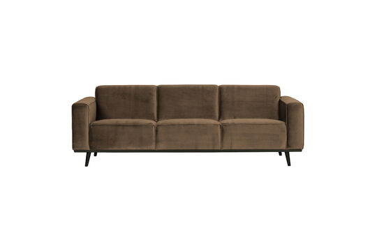 3-Seater Sofa 230 cm Velvet Taupe STATEMENT Clipped