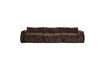 Miniature 3-Seater Sofa 3D Chenille Dark Brown BAGGY 3