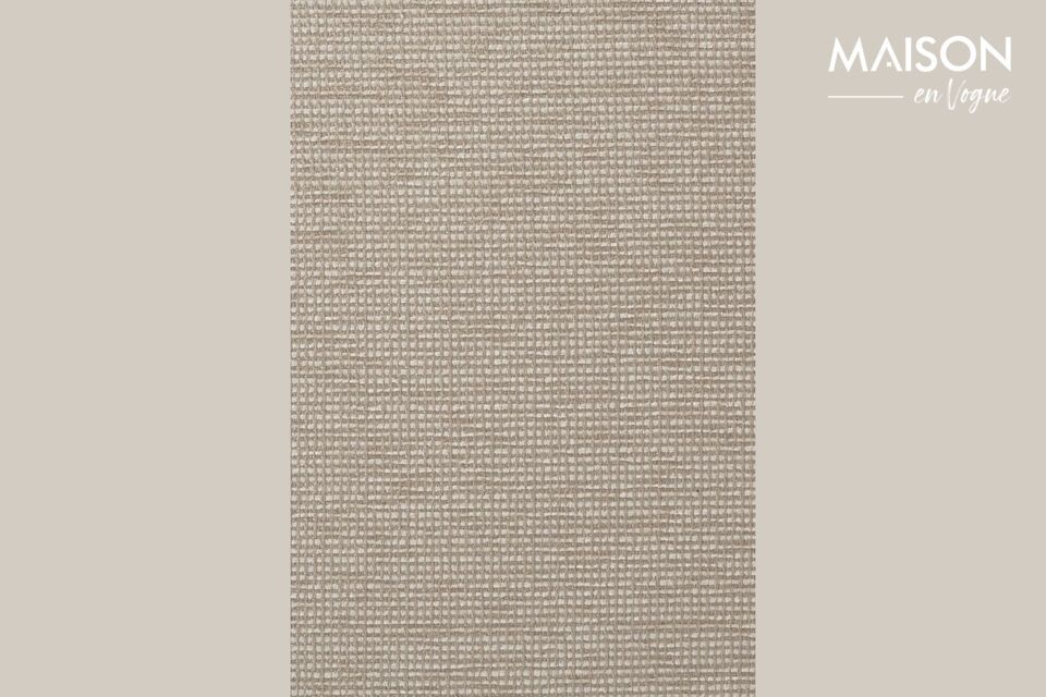 A beige fabric sofa with flexibility and elegance.