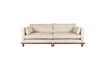 Miniature 3-seater sofa in beige fabric Blossom 1