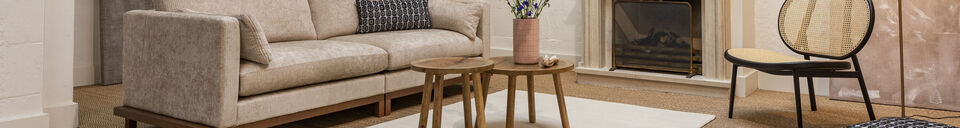 Material Details 3-seater sofa in beige fabric Blossom