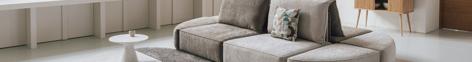 Material Details 3-seater sofa in beige fabric Hunter