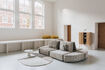 Miniature 3-seater sofa in beige fabric Hunter 6