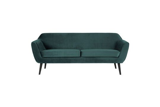 3 seater sofa in blue velvet Rocco Clipped