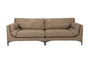 Miniature 3-seater sofa in brown fabric Balcony Clipped