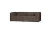 Miniature 3 seater sofa in brown fabric Bean 3