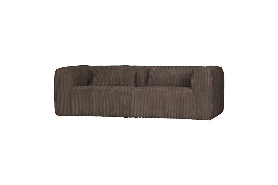 The Bean brown fabric 4 seater sofa is simply fabulous