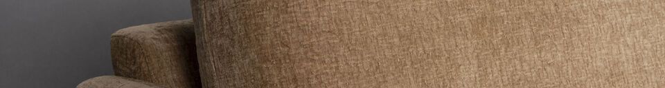 Material Details 3-seater sofa in camel fabric left Harper