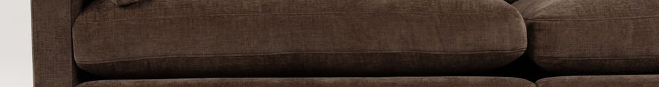 Material Details 3-seater sofa in dark brown fabric Summer