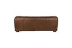 Miniature 3-seater sofa in dark brown leather Douglas 3