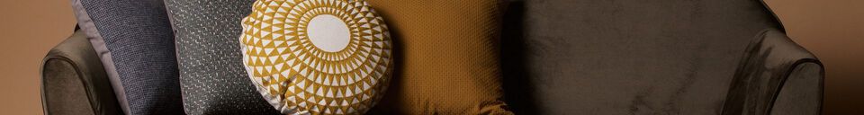 Material Details 3-seater sofa in khaki velvet Rocco