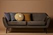 Miniature 3-seater sofa in khaki velvet Rocco 2