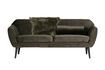 Miniature 3-seater sofa in khaki velvet Rocco 3