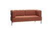 Miniature 3 seater sofa in orange fabric Block 1