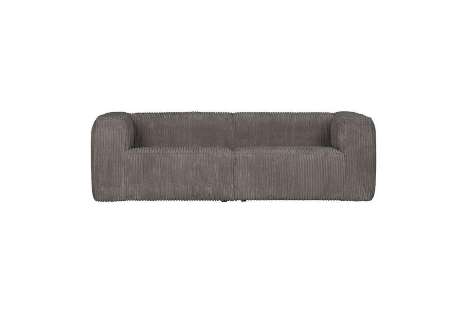 3 seater sofa in taupe Bean fabric Woood