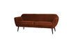 Miniature 3 seater sofa in terracotta velvet Rocco 3